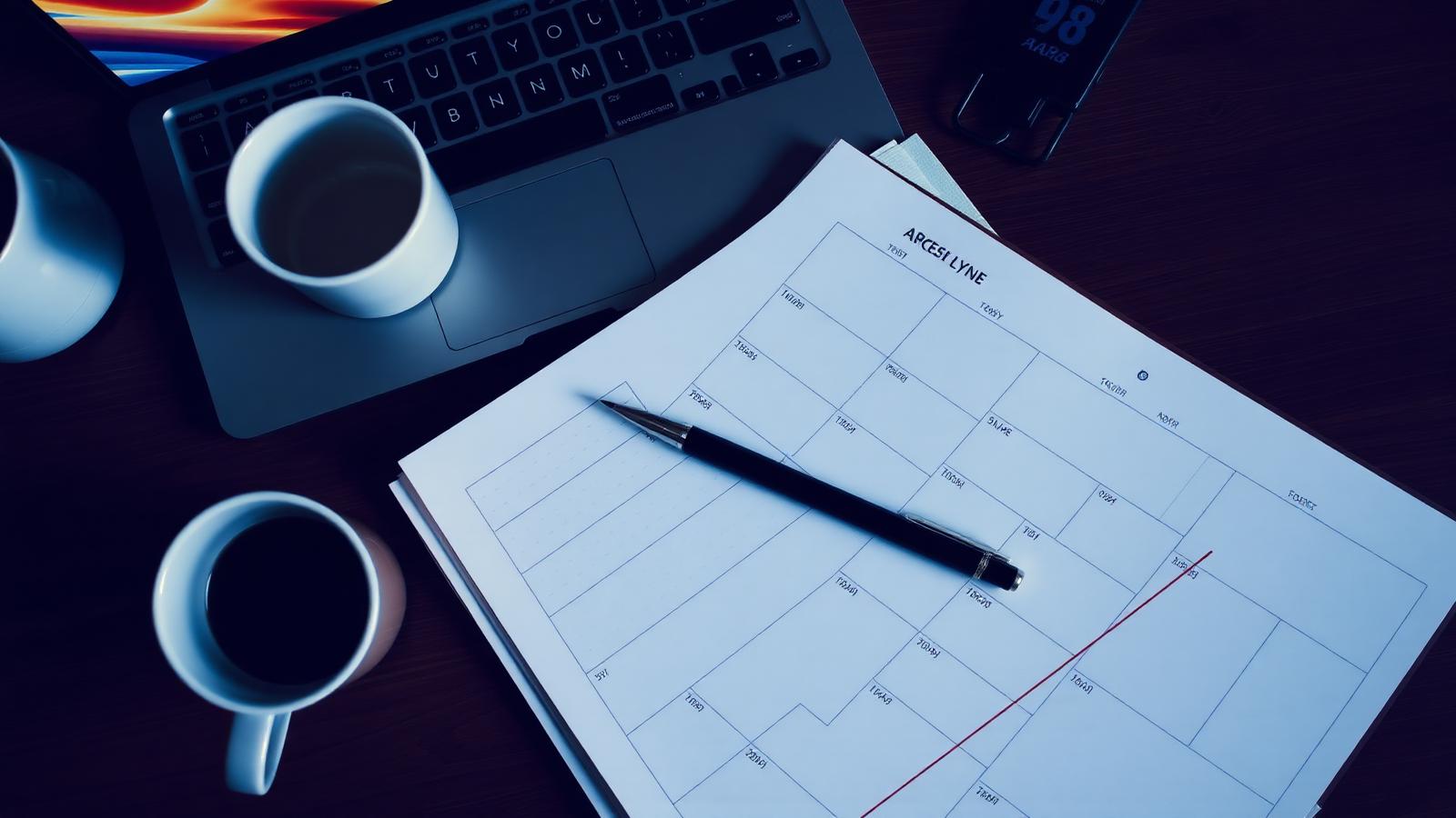 A clean digital workspace showing a calendar interface with AI-generated color-coded time blocks and a sidebar for task analysis.