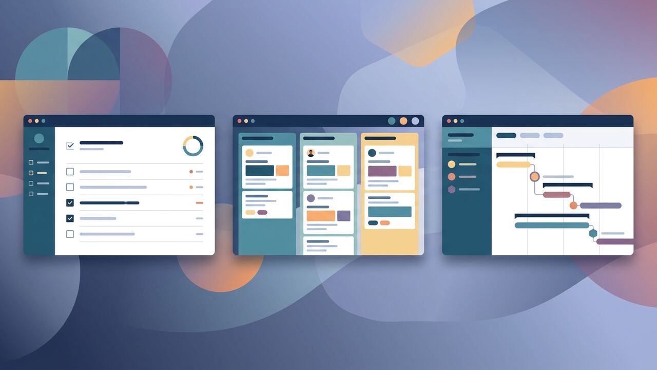 Three task management apps side by side