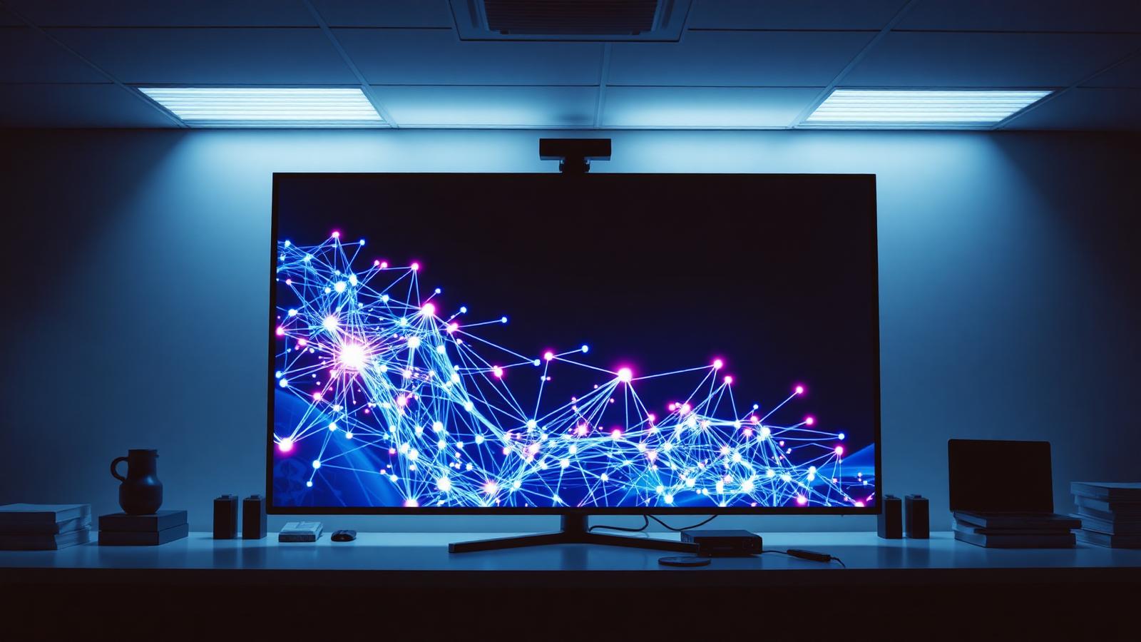 A conceptual digital interface showing complex neural networking nodes representing the architectural shifts in Claude 5.