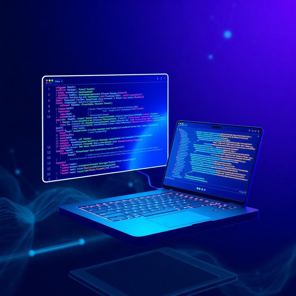 Developer coding with an AI assistant side panel